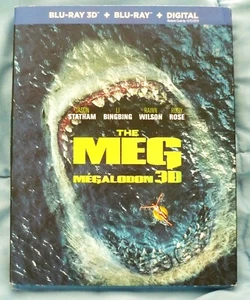THE MEG [3D Blu-ray + Blu-ray + DVD] - JASON STATHAM - NEW & SEALED w SLIPCOVER - Imagen 1 de 4
