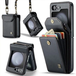 Premium Real Foldable Organ Style Card Bag for Samsung Galaxy Z Flip 6 SM-F741U - Picture 1 of 4