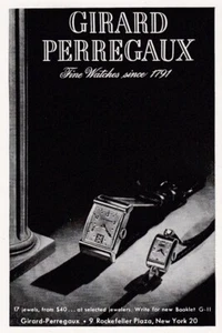 1945 Vintage Print Ad Girard Perregaux Watches Quarter-Page Jewelry Kodak Back - Picture 1 of 3