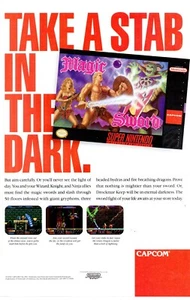 1992 MAGIC SWORD SNES Super Nintendo PRINT AD ART - VINTAGE VIDEO GAMING ART - Picture 1 of 4
