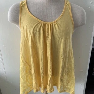 Anthropologie Piper & Paul Yellow Tank Womens M NWT - Picture 1 of 6