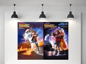 Back to the Future 1 & 2 Movie Collector's Poster Print Marty McFly Wall Art - Picture 1 of 3