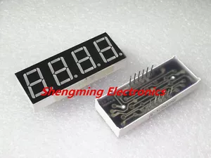 10 PIEZAS 0,56 pulgadas 4 dígitos pantalla LED roja 7 segmentos cátodo común - Imagen 1 de 2