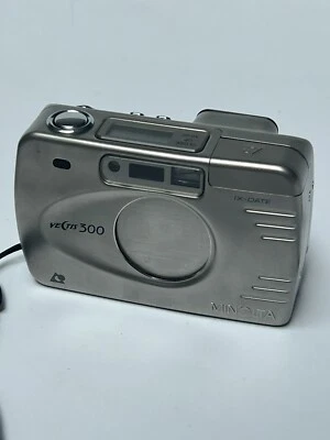 Minolta Vectis 300 Stainless Steel APS Film Camera + Minolta Case Not Tested - Image 1 of 4