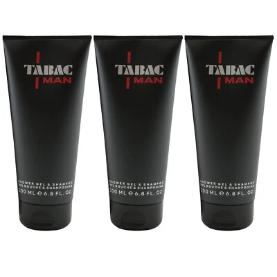 Tabac MAN Duschgel 3 x 200ml Shower Gel & Shampoo for man Mäurer & Wirtz