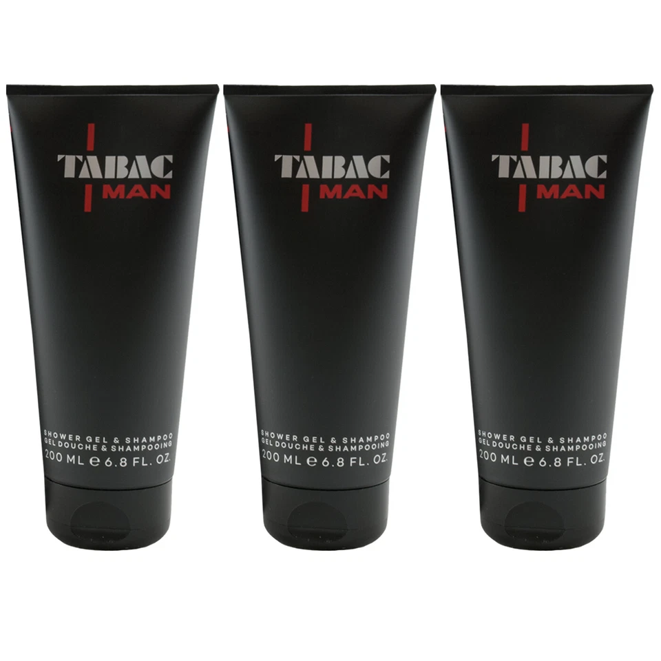 Tabac MAN Duschgel 3 x 200ml Shower Gel & Shampoo for man Mäurer & Wirtz