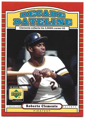 2001 Upper Deck Decade Dateline #117 Roberto Clemente Pittsburgh Pirates HOF - Image 1 of 2