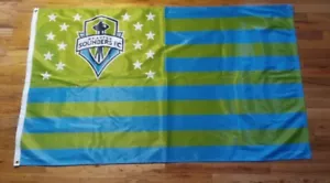 Seattle Sounders American Flag Banner MLS Soccer 3' x 5' Wincraft Sports - Picture 1 of 9