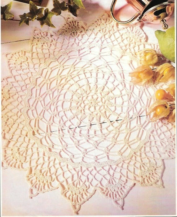 Fresh Lime Crocheted Doily (15-3/4" diameter) Crochet Pattern - Image 1 of 1