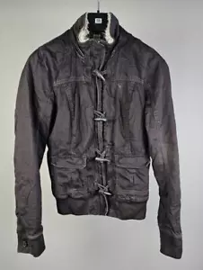 Abercrombie & Fitch Jacket Womens Size L Faux Fur Flannel Brown Lined Full Zip - Picture 1 of 19