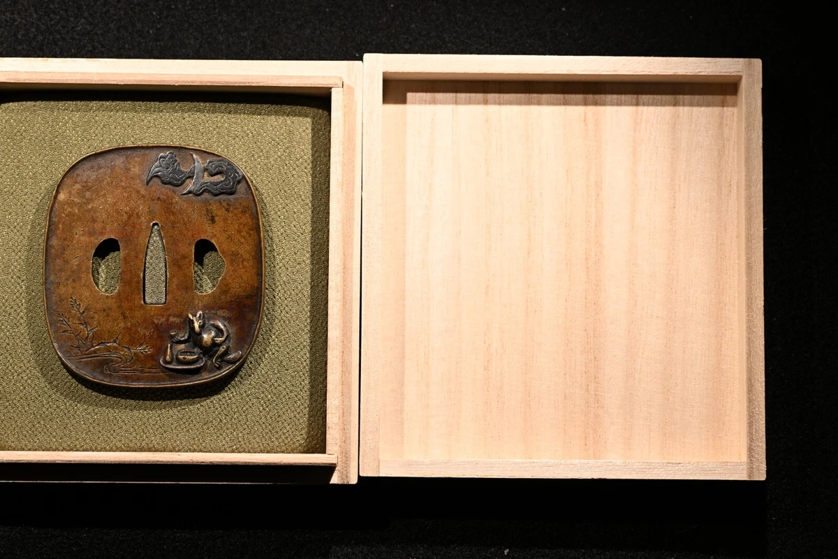 黄铜古董日本刀镡| eBay