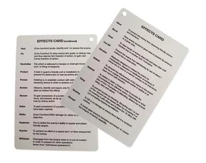 UKOM A6 Army Commanders Aide Memoire Crib Cards Printed Battle Slate Cards