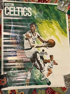 NBA Boston Celtics Promotions 1970 Vintage Team Poster - Picture 1 of 4