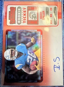 2022 Isaiah Spiller RC Contenders On Card Auto Mint ! Red Foil First Off Line - Picture 1 of 2