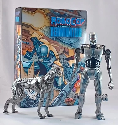 NECA RoboCop versus The Terminator - EndoCop & Terminator Dog 2 Figure Set - Image 1 of 4
