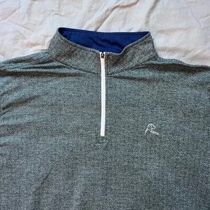 Pullover RHOBACK Para Hombres Talla XXL 1/4 Cremallera Manga Larga Espiga Golf Informal - Imagen 1 de 12