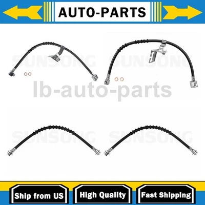 4x Brake Hose Line Front Rear For Plymouth Voyager 1993-1995 - Image 1 of 4