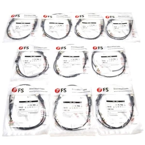 (10) FS SFPP-PC01 1M 10G SFP+ Direct Attach Twinax Cable Cisco Compatible - Picture 1 of 4