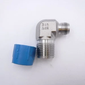 Swagelok 3/8" Tube x3/4" Male NPT Stainless Steel 90° Elbow SS-600-2-12 SEE DESC - Picture 1 of 2
