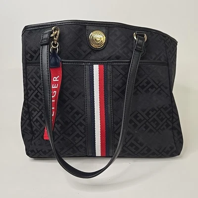 Tommy Hilfiger Bolso de Mano Negro Cartera Bolso Cartera Foto 1 de 4