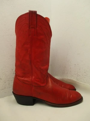 Botas de caubói femininas NOCONA de couro vermelho tamanho 6.5 estilo B 7510 EUA - Imagem 1 de 4