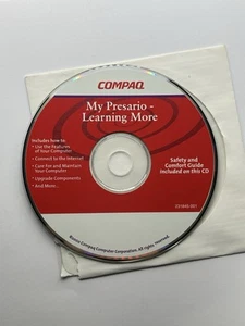 2000 COMPAQ (231845-001) My Presario Learning More Safety and Comfort Guide CD - Picture 1 of 2