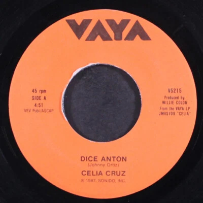 CELIA CRUZ: dice anton / vendedores VAYA 7" Single 45 RPM - Image 1 of 2
