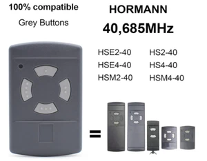 1x Garagentor Handsender für Hörmann 40MHz HSE2 HSM4/2 HSE4 HS2/4 Graue tasten - Picture 1 of 5