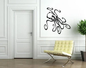 Stammes-Oktopus Ozean Meer Marine Tier Dekor Wand WANDBILD Vinyl Kunst Aufkleber M501 - Bild 1 von 3