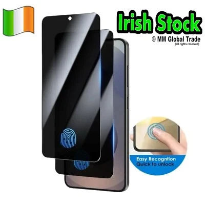 PRIVACY Screen Protector Genuine Glass HIGH QUALITY For Samsung Galaxy S25 S24 - Image 1 of 4