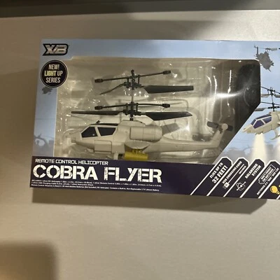 Cobra Flyer Remote Control Helicopter New Light Up Series Gray and Black New - Image 1 of 3
