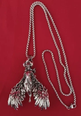 Demonio con Cuernos - Collar Diosa Hada - NUEVO Plata - Colgante Más Cadena Foto 1 de 2