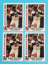 midgrade Lot of (4) 1989 Best RC Robin Ventura Birmingham Barons #1 ⚾
