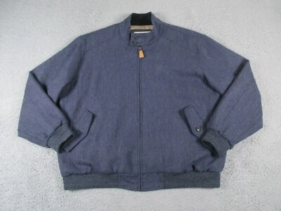 Orvis Jacket Mens XL Blue Herringbone Bomber Wool Hunting Shooting - Image 1 of 4
