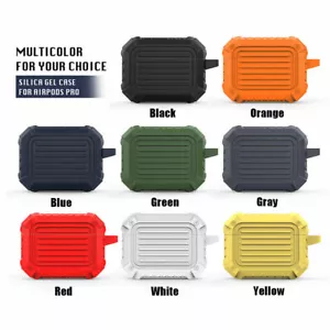 For Apple Airpods Pro 1 2 3 Case Silicone Shockproof Cover With Keychain - Picture 1 of 12
