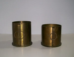 2 Vintage Metal Artwork Brass Planters by artist JAMES A ROBINSON 1978 Brutalist - Picture 1 of 12