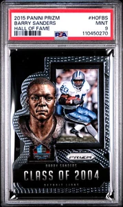 2015 Prizm Barry Sanders Hall of Fame Die Cut Lions (HOF) PSA 9 MINT LOW POP! - Picture 1 of 2