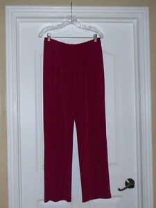 PANTALONE CHICO'S TRAVELERS NO TUMMY taglia 2 large 12 14 Red Berry Compote nuovo con etichette $70 - Foto 1 di 9