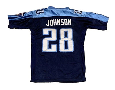 Camiseta cosida Chris Johnson — Tennessee Titans Reebok — Talla juvenil mediana  Foto 1 de 4