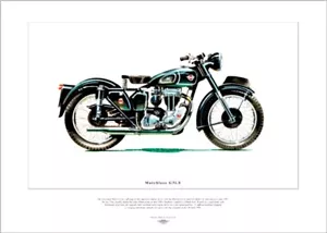 MATCHLESS G3LS Motorcycle Fine Art Print - 350cc Single Teledraulic front forks - Picture 1 of 1