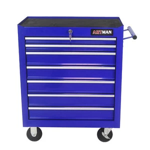 7 DRAWERS MULTIFUNCTIONAL TOOL CART WITH WHEELS-BLUE - Picture 1 of 8