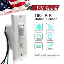 USA In-Wall Motion Sensor Light Switch, PIR Occupancy Sensor Single-Pole Use