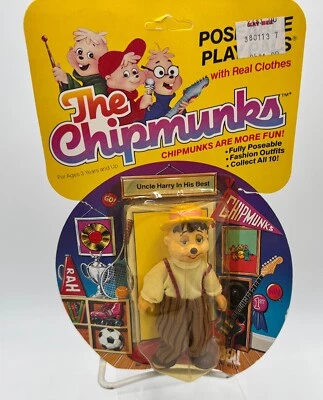 LAS ARDILLAS Tío Harry en su mejor figura de 3" Posable Play Pals ropa real Foto 1 de 4