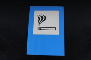 Schild Hinweisschild Raucherinsel hier rauchen erlaubt blau 29,5cm x 21cm - Picture 1 of 4