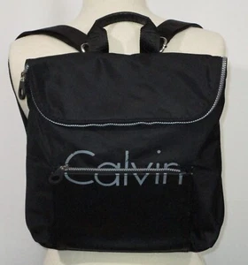 Calvin Klein Nylon Black Logo Backpack - Picture 1 of 6