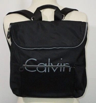 Calvin Klein Nylon Black Logo Backpack - Image 1 of 4