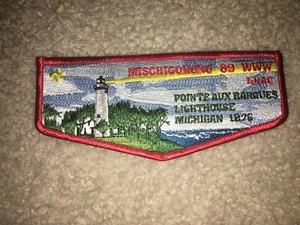Boy Scout LHAC Pointe Aux Red Mischigonong OA 89 Michigan Lighthouse Flap Patch - Picture 1 of 1