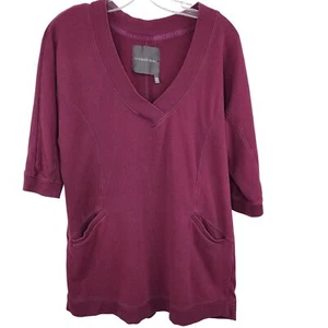 Victoria's Secret Fleece-Tunika Oberteil Burgunderrot Halbarm Größe M - Bild 1 von 8