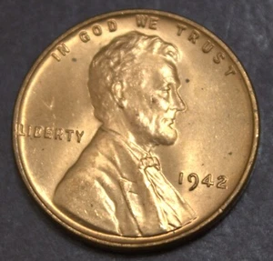 1942 Lincoln Wheat Cent BU Lot F49 - Picture 1 of 2