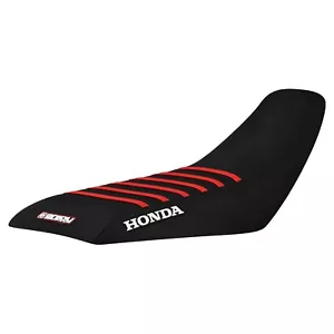 1999-2007 Honda TRX 400EX TRX 400 EX Seat Cover ALL BLACK w/ RED RIBS #203 - Picture 1 of 6